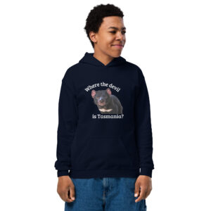 Youth pullover hoodie - Tasmanian Devil dark