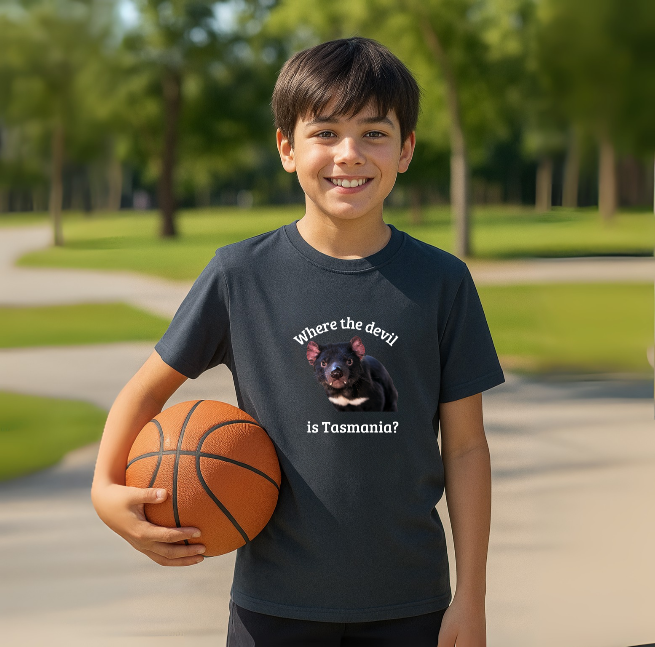 T-Shirt - Youth - Where the devil is Tasmania?