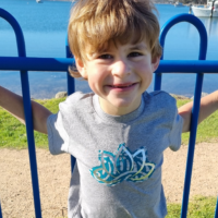T-shirt - Kid's - Lotus Appliqué with Tourmaline Crystal